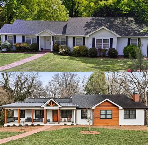 ranch style house metal siding|ranch style house exterior remodel.